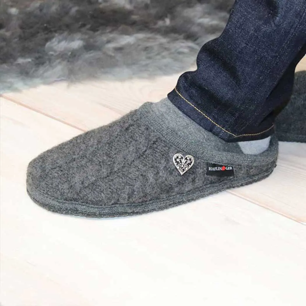 Haflinger Herzerl Slipper Grey (Women's)