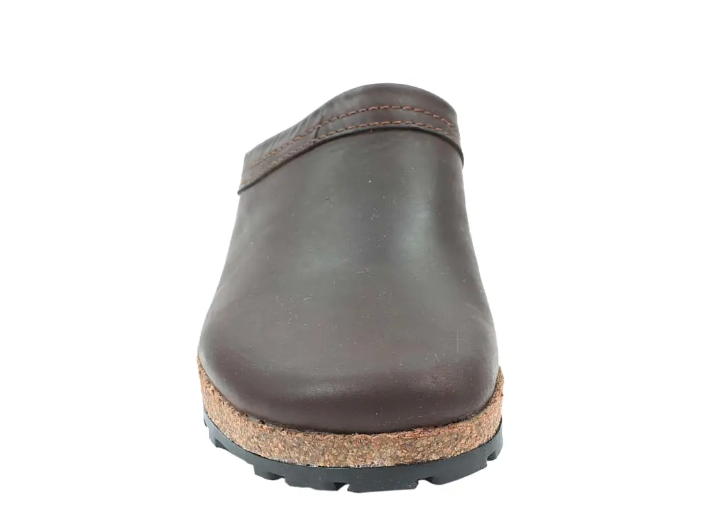 Haflinger Leather Clogs Malmo Brown