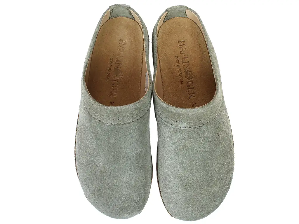 Haflinger Leather Clogs Malmo Khaki