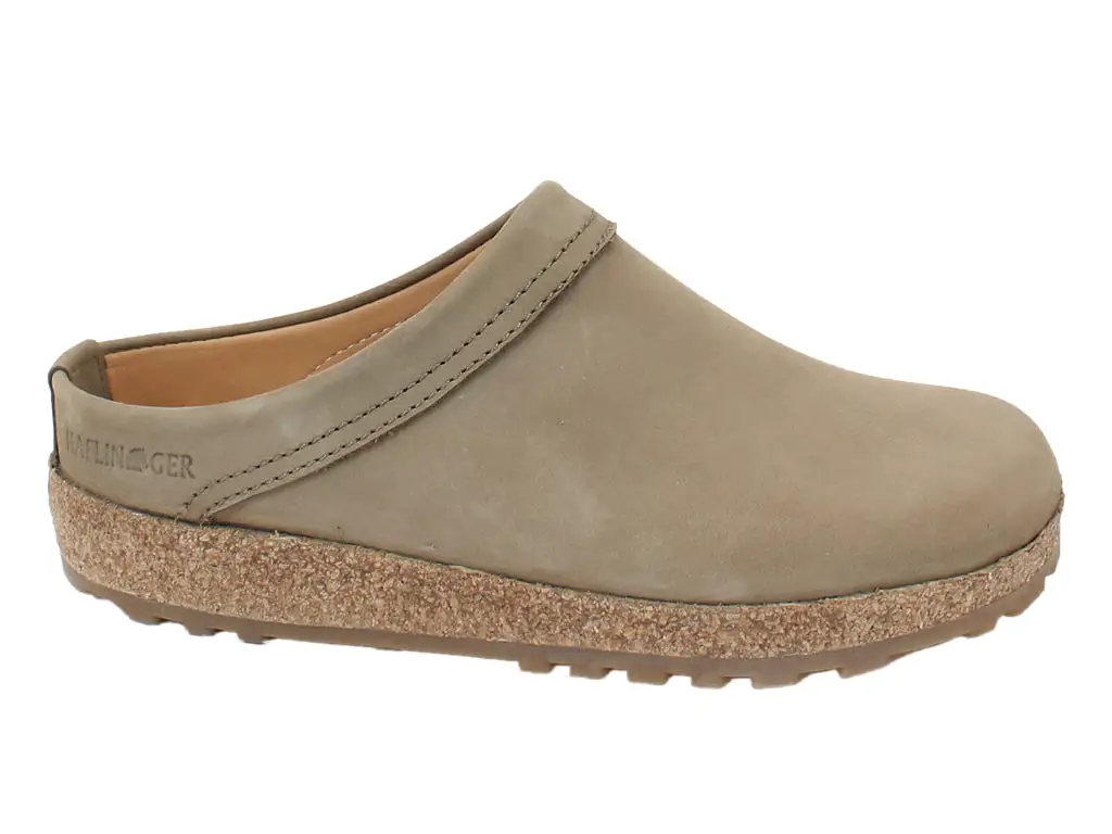 Haflinger Leather Clogs Malmo Taupe