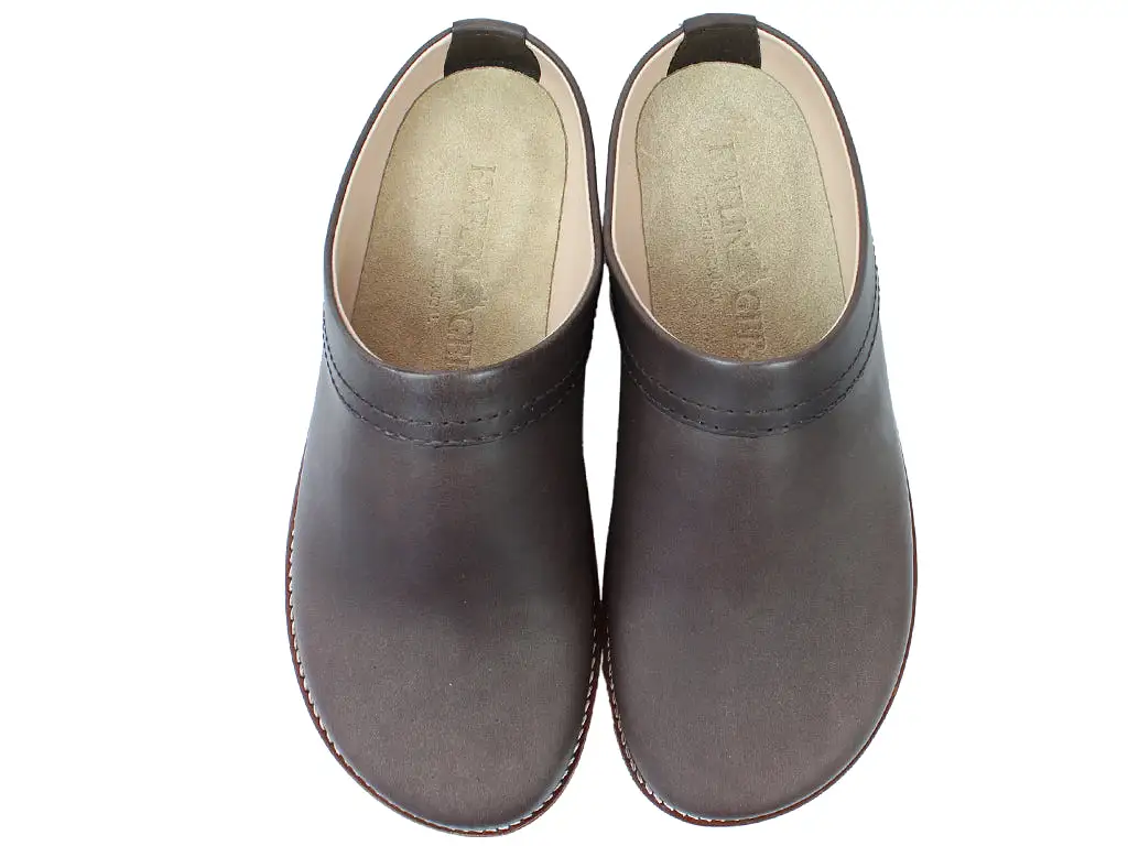 Haflinger Leather Clogs Travel Brown 748