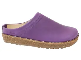 Haflinger Leather Clogs Travel Violet