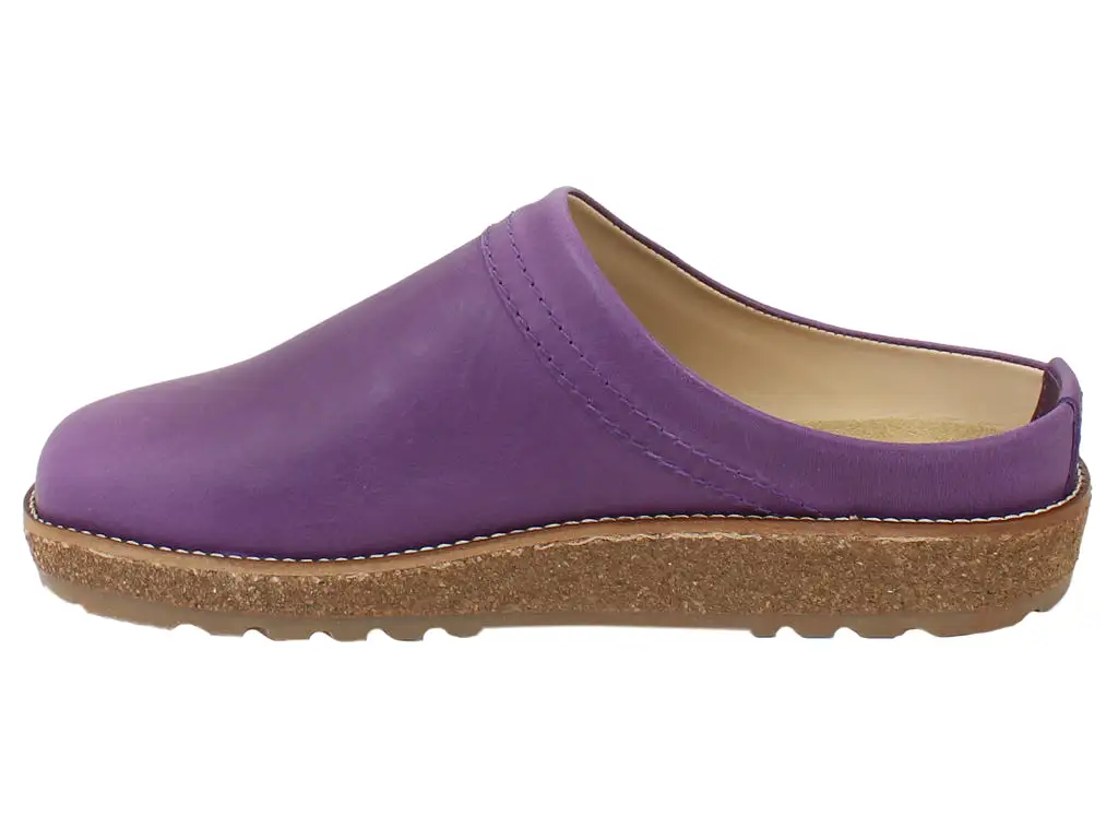 Haflinger Leather Clogs Travel Violet