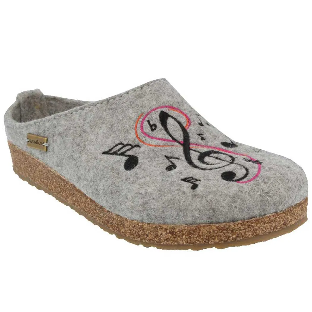 Haflinger Melodie Clog Sliver Grey (Women's)