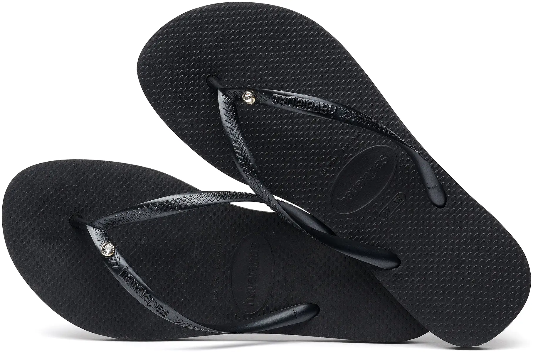 Havaianas Slim Crystal In Black For Women