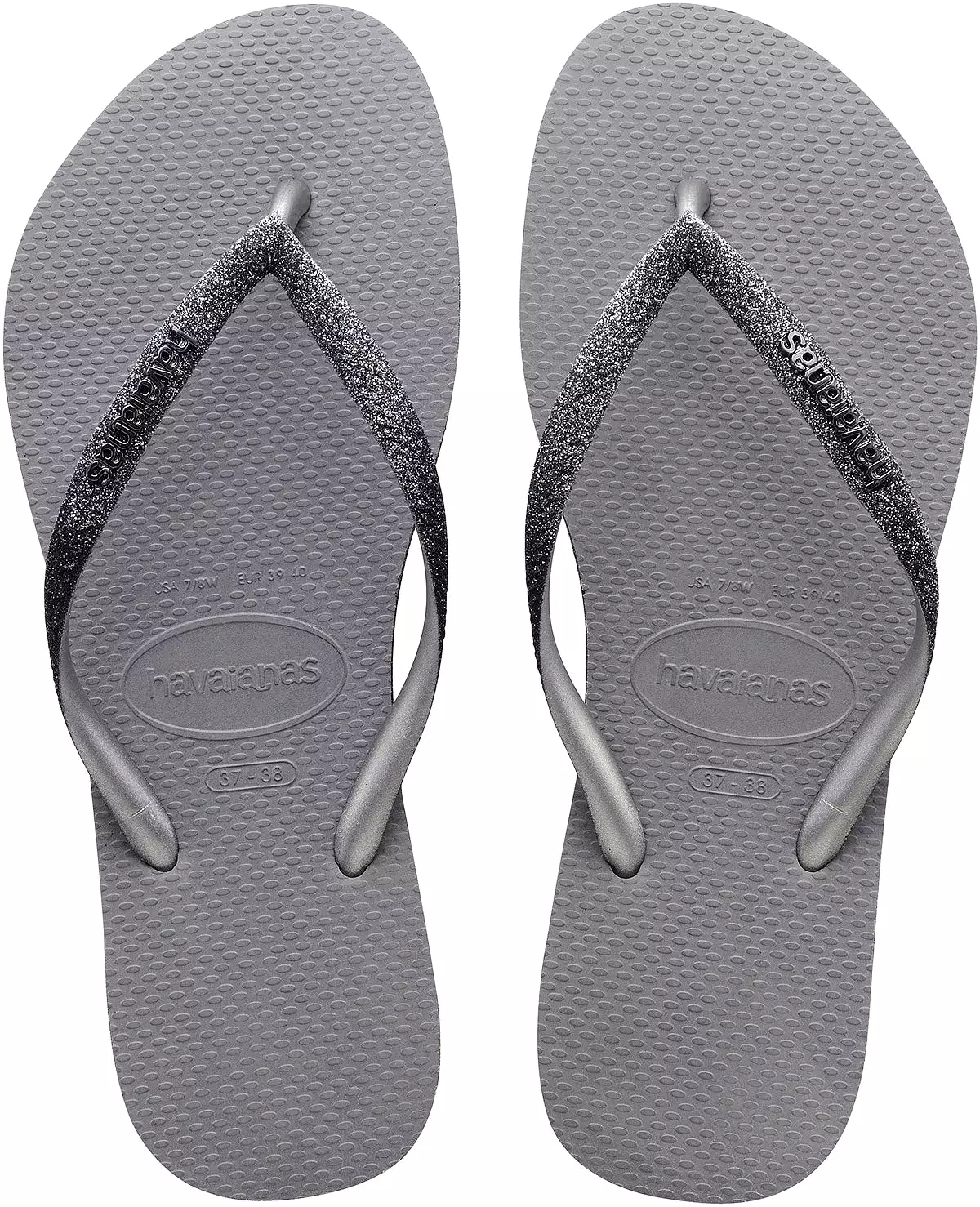 Havaianas Slim Glitter Metalic In Grey For Women