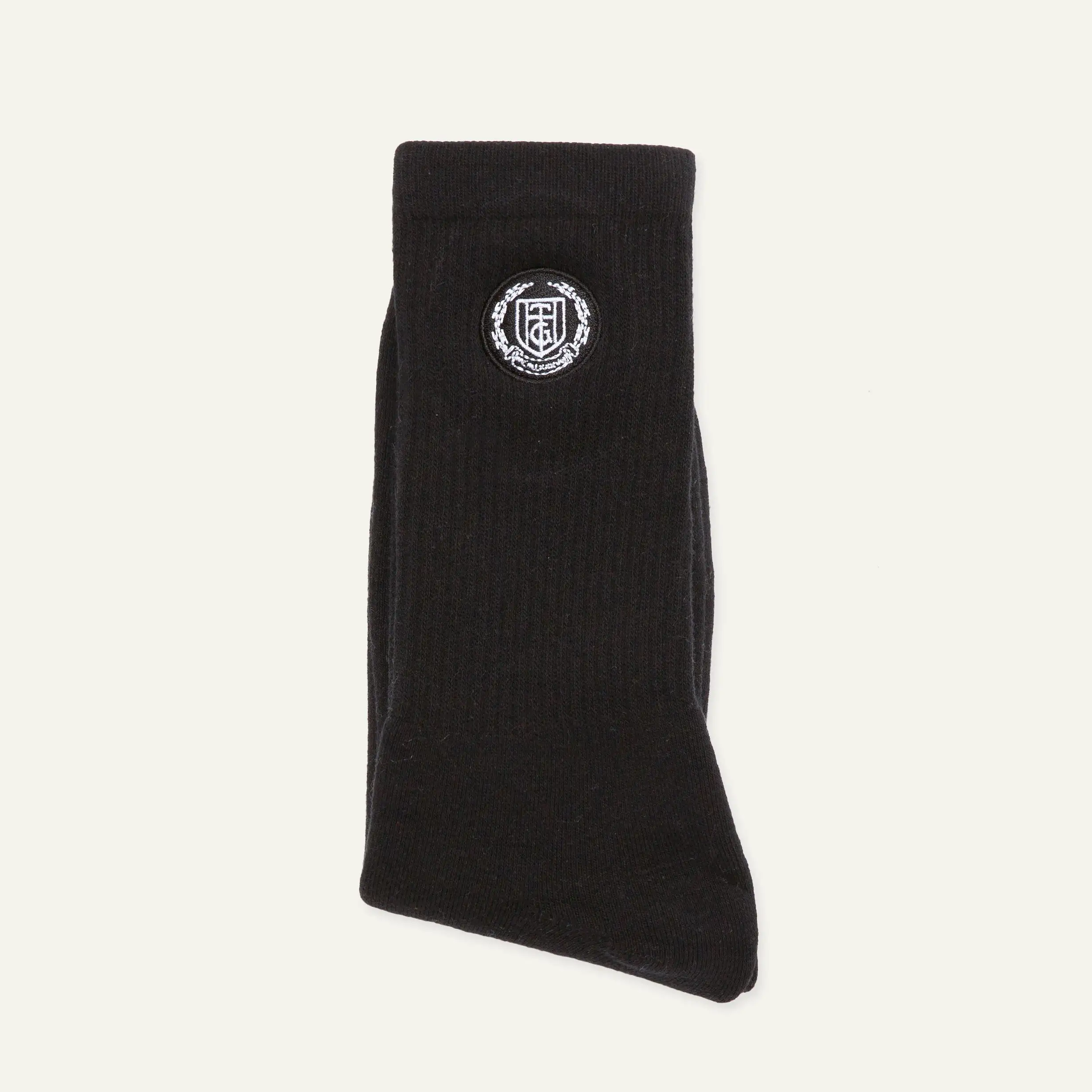 Honor The Gift Crest Rib Crew Socks - Black