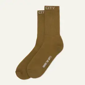 Honor The Gift Inner City Rib Crew Socks - Olive