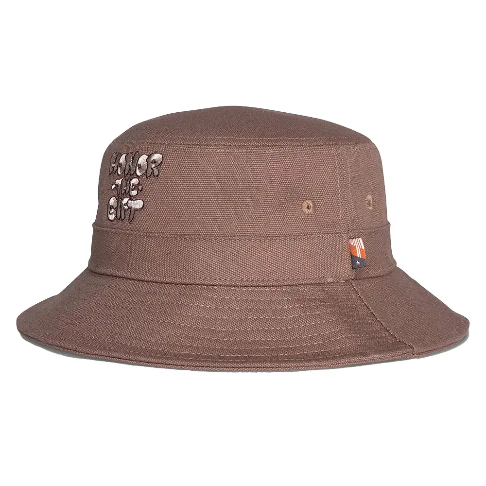 Honor The Gift Script Bucket Hat - Brown