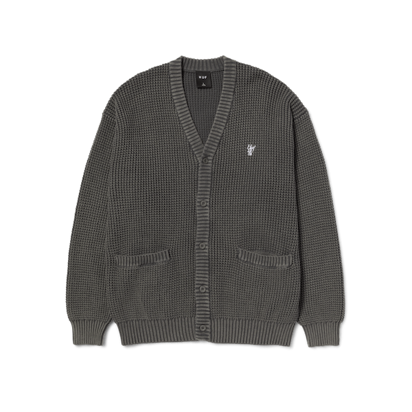 Huf Coolidge Waffle Cardigan - Black