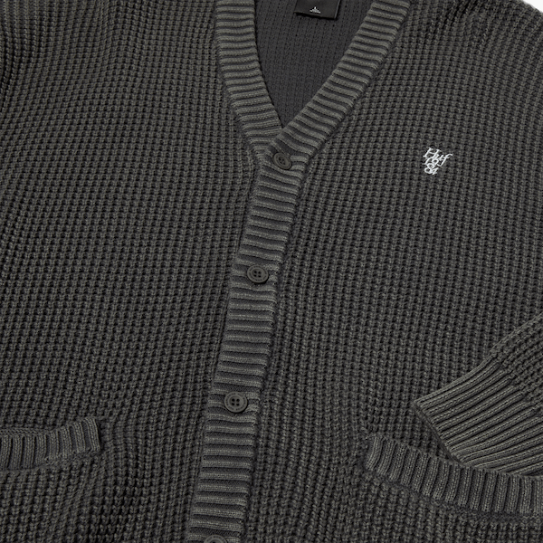 Huf Coolidge Waffle Cardigan - Black