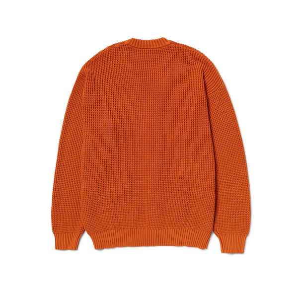 Huf Coolidge Waffle Cardigan - Rust