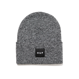 HUF Melange Box Logo Beanie Black