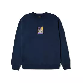 HUF Morning Glory Crewneck Navy