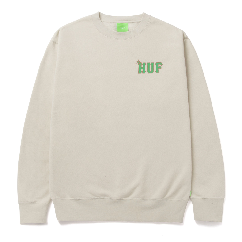 HUF Sideline Crewneck Sand