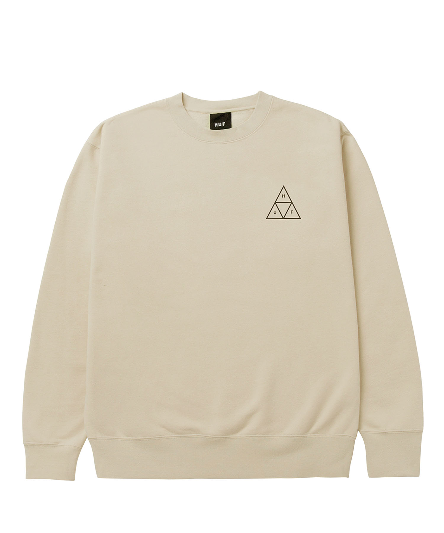 HUF SWEAT ESSENTIALS TT CREW SAND