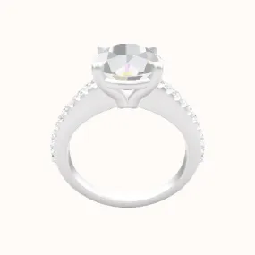 Illusion Set Shank Engagement Ring With Standard Four Prong Head