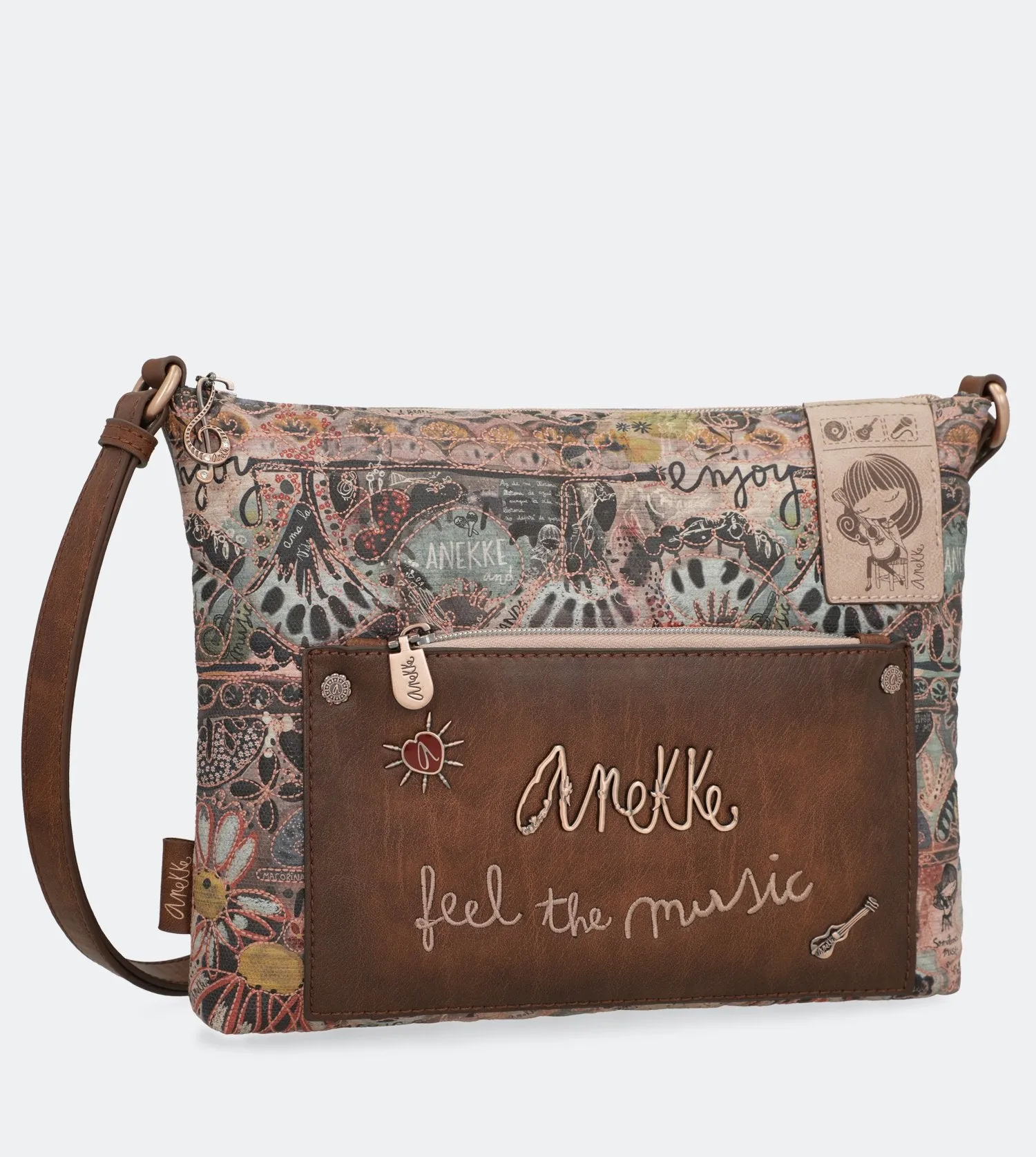 Ixchel Crossbody bag with a front zip