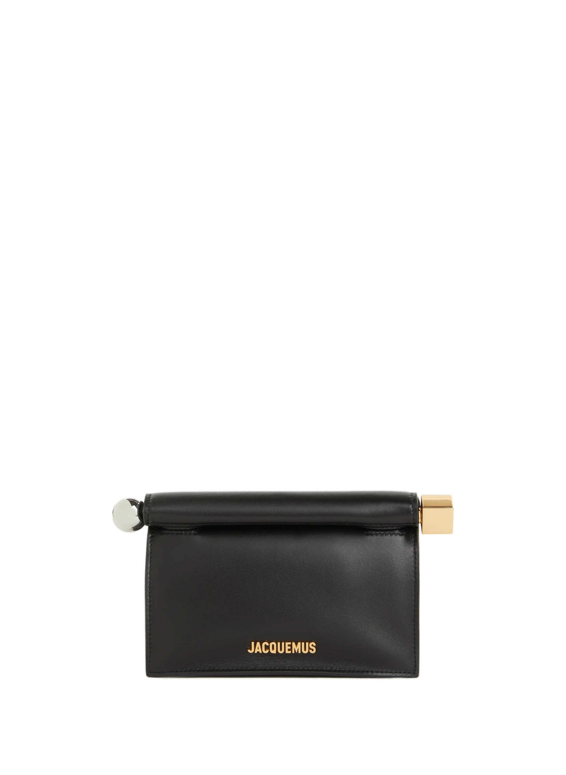 JACQUEMUS   La Petite Pochette Rond Carré clutch  - Black