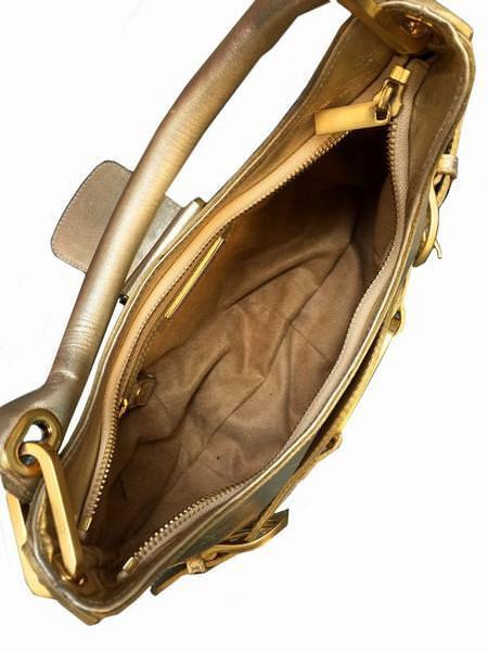 Jimmy Choo Metallic Leather Small Tulita Hobo