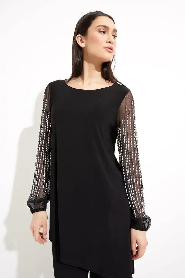 Joseph Ribkoff Bedazzled Sleeve Tunic - 233002 (T)