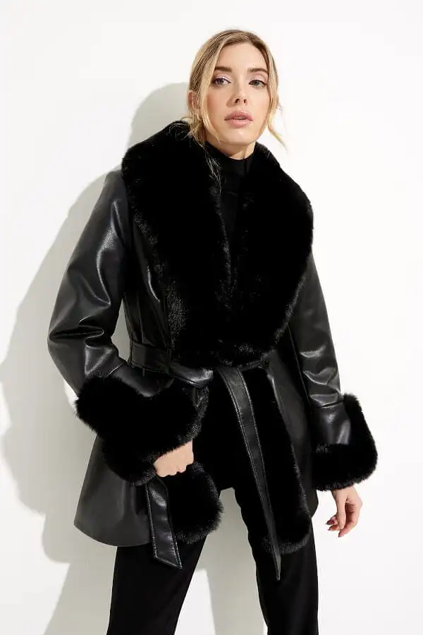 Joseph Ribkoff Leatherette Coat - 233927