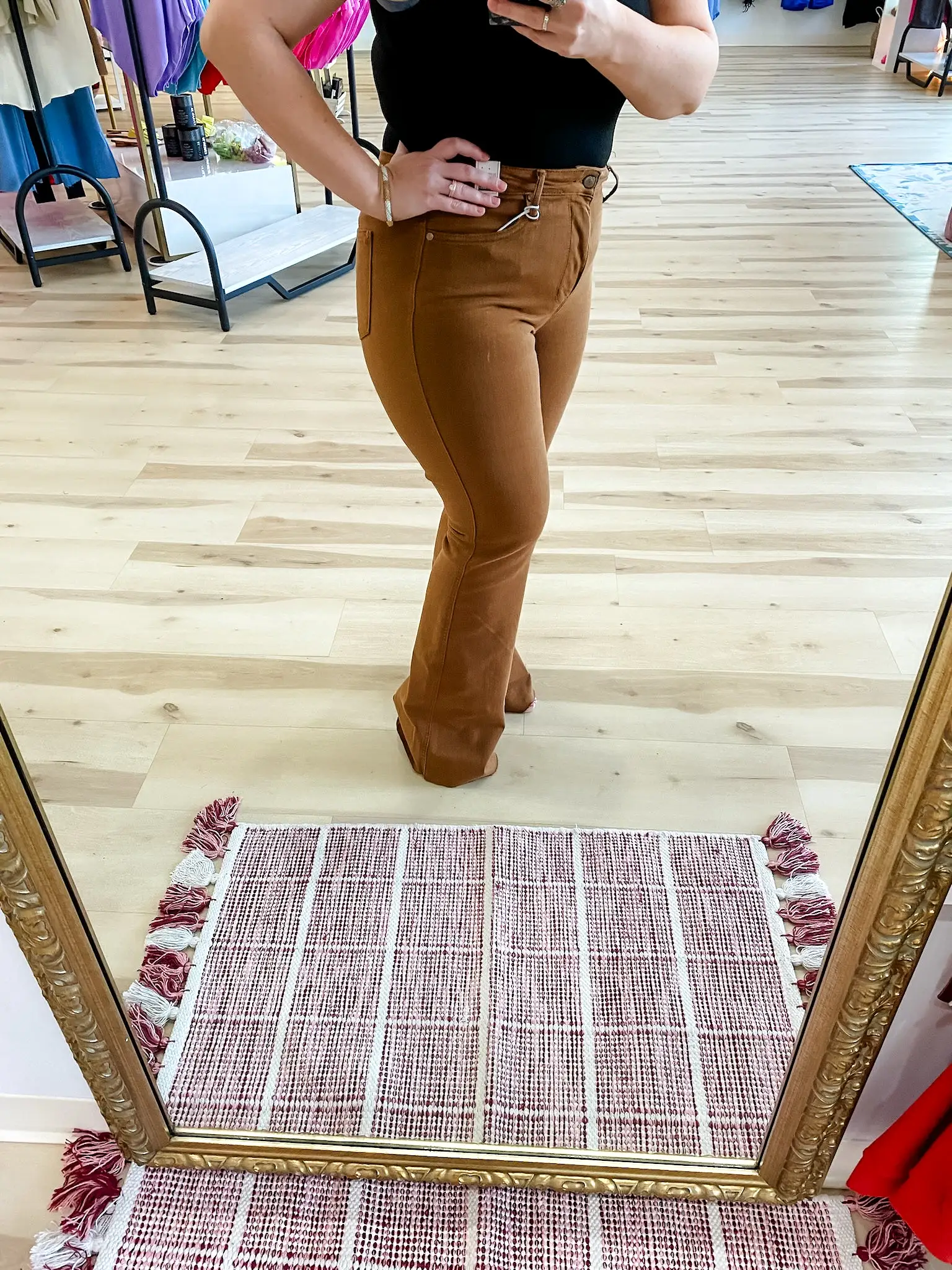 Judy Blue Tummy Control Brown Flare Jeans