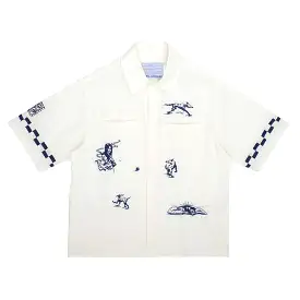 Jungles Live Your Life With Easy Woven Button Up Shirt