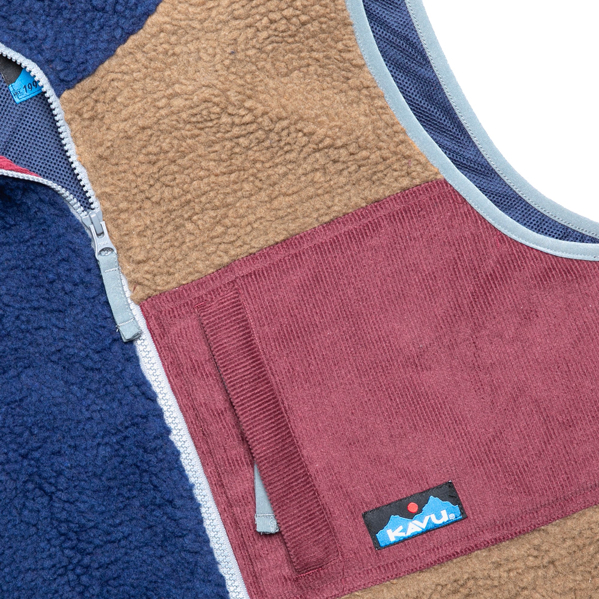 KAVU Cooper Fleece Vest - Cherry Wood Falls