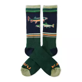 KAVU Moonwalk Unisex Crew Socks - Go Fish