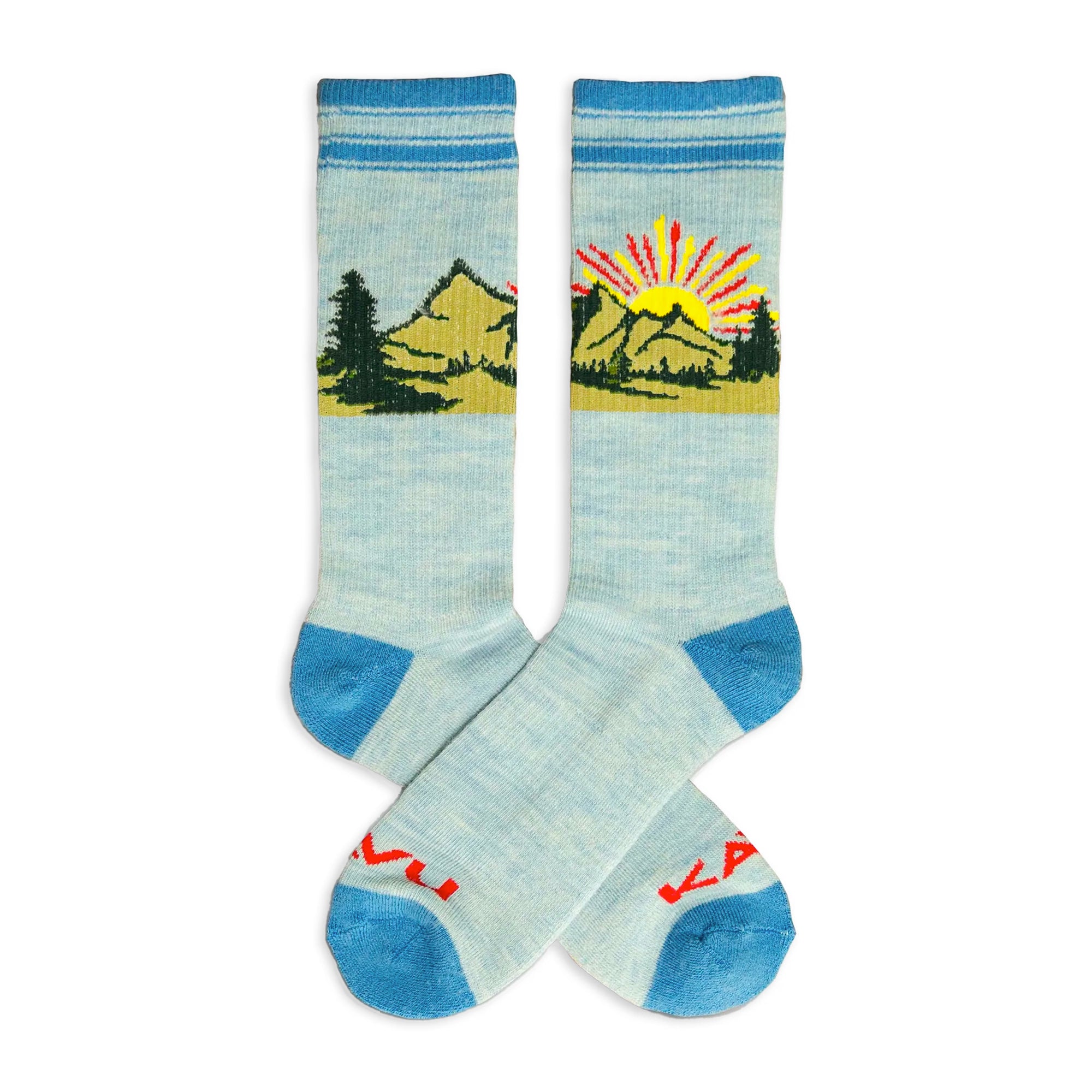 KAVU Moonwalk Unisex Crew Socks - Happy Valley