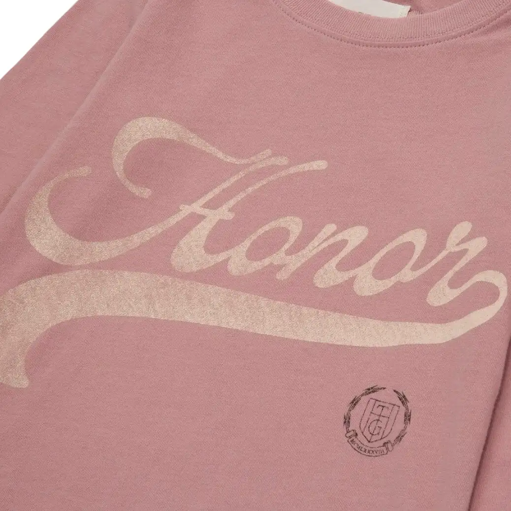 Kids Honor The Gift Holiday Script L/S Tee (Mauve) KHTG230442