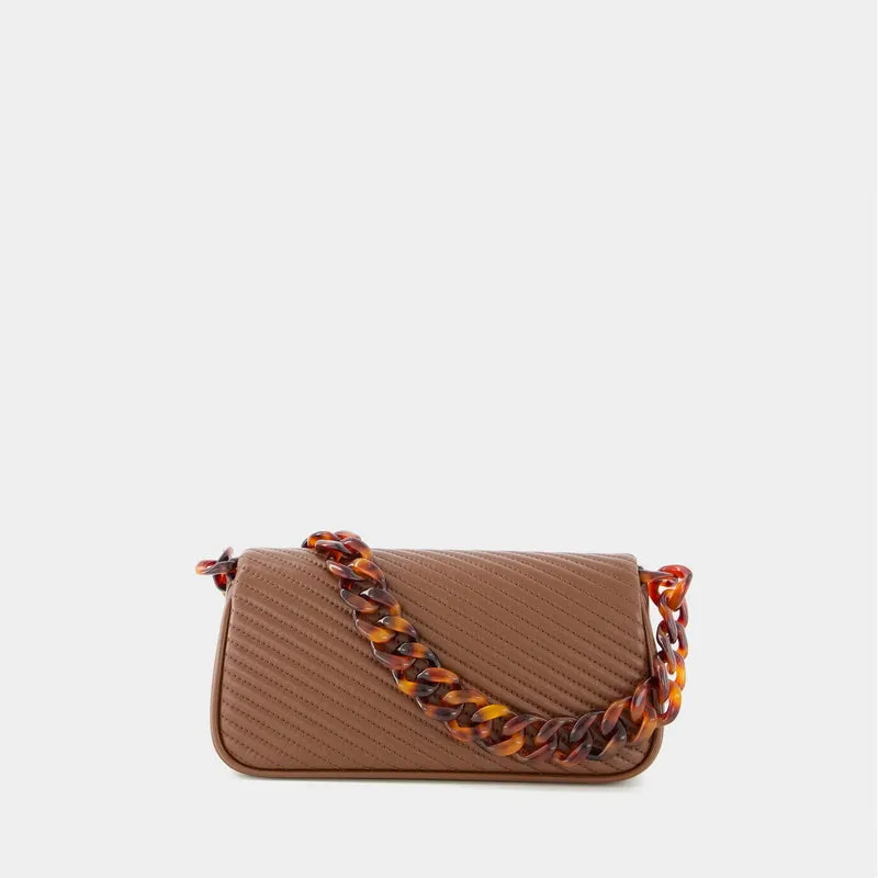 Kira Small Flap Bag - Tory Burch - Leather - Brown