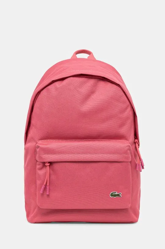 Lacoste backpack pink color smooth NU4592NE