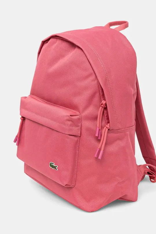 Lacoste backpack pink color smooth NU4592NE