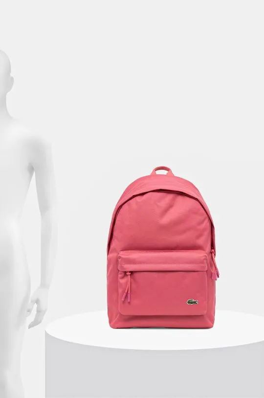 Lacoste backpack pink color smooth NU4592NE