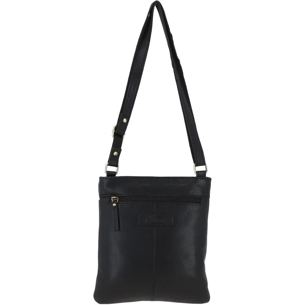 Ladies Michigan Pocket Crossbody Bag Black : M-67