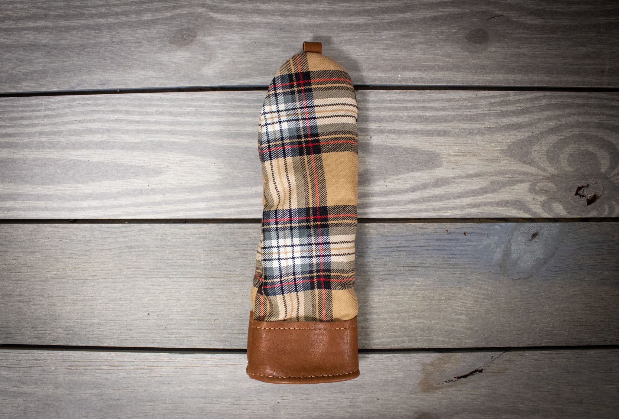 Leather & Wool Tartan Head Cover