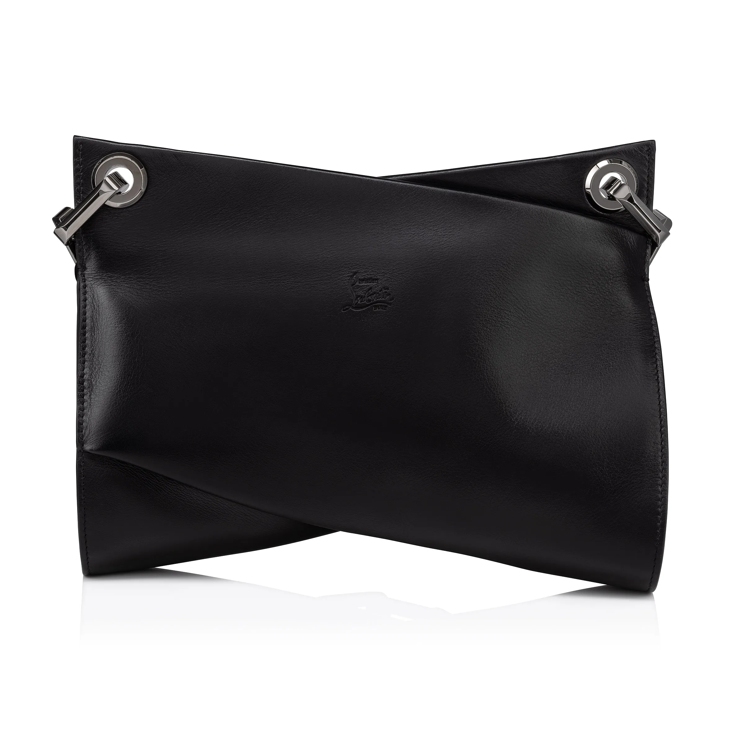 Loubitwist Chain bag - Smooth calf leather - Black