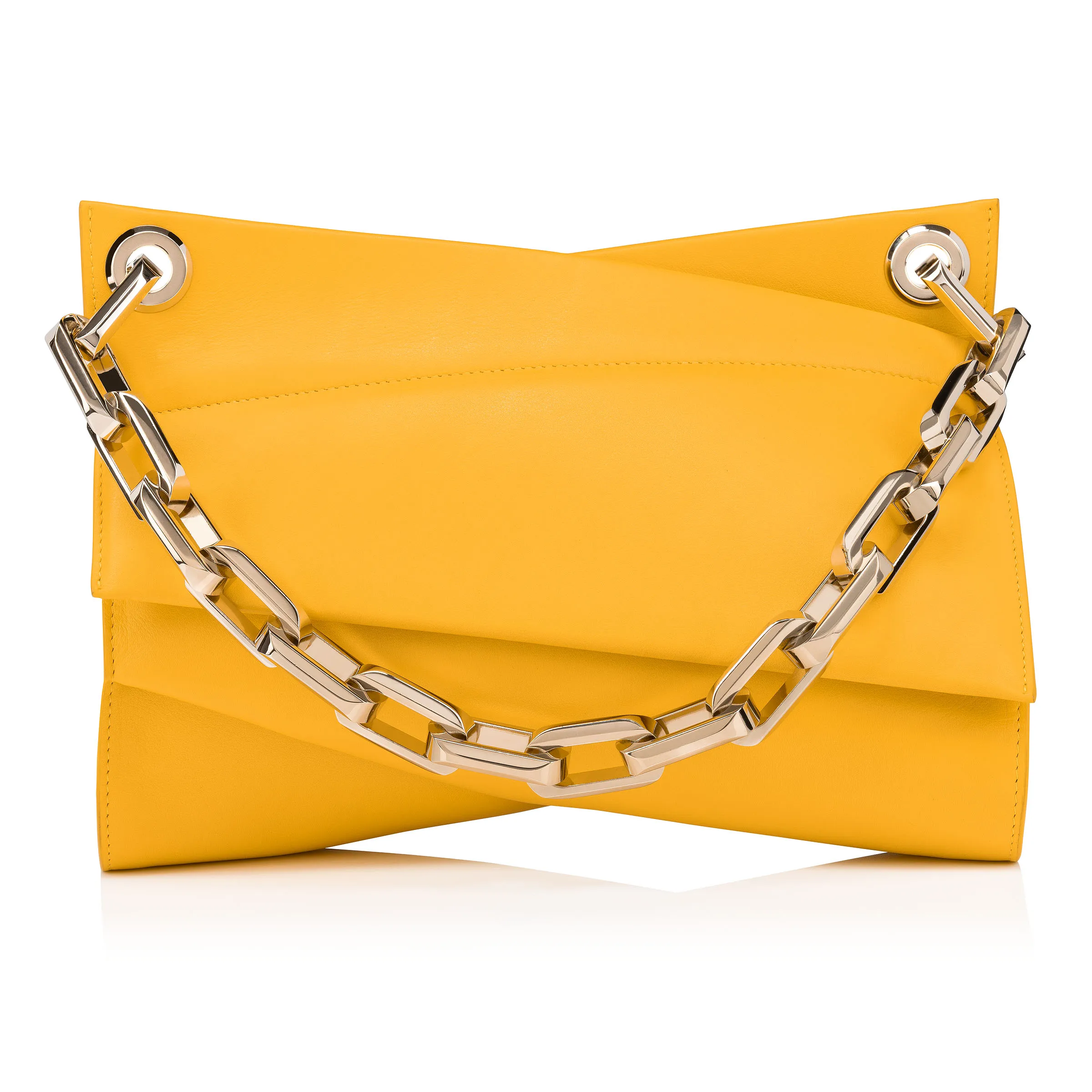 Loubitwist Chain bag - Smooth calf leather - Pollen