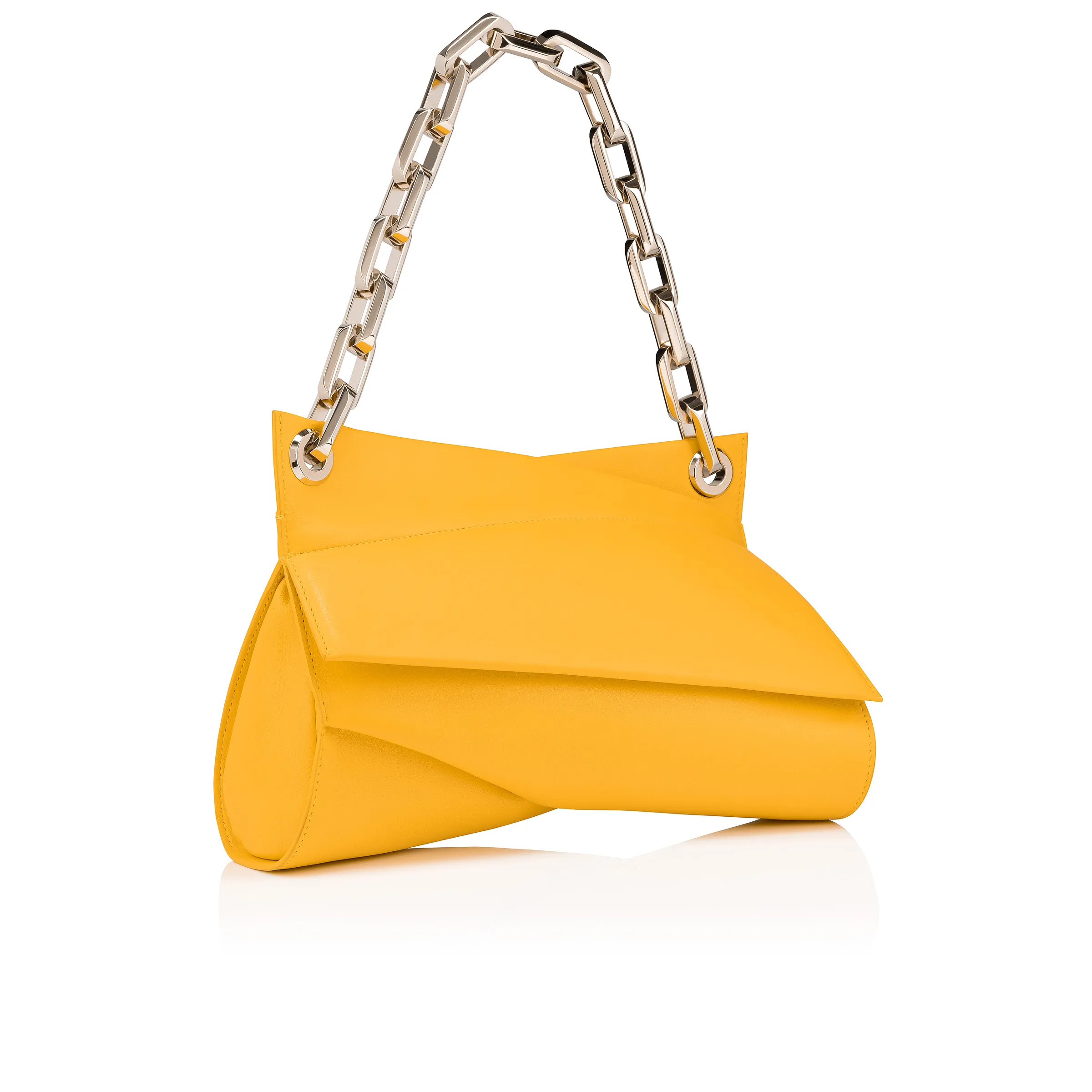 Loubitwist Chain bag - Smooth calf leather - Pollen