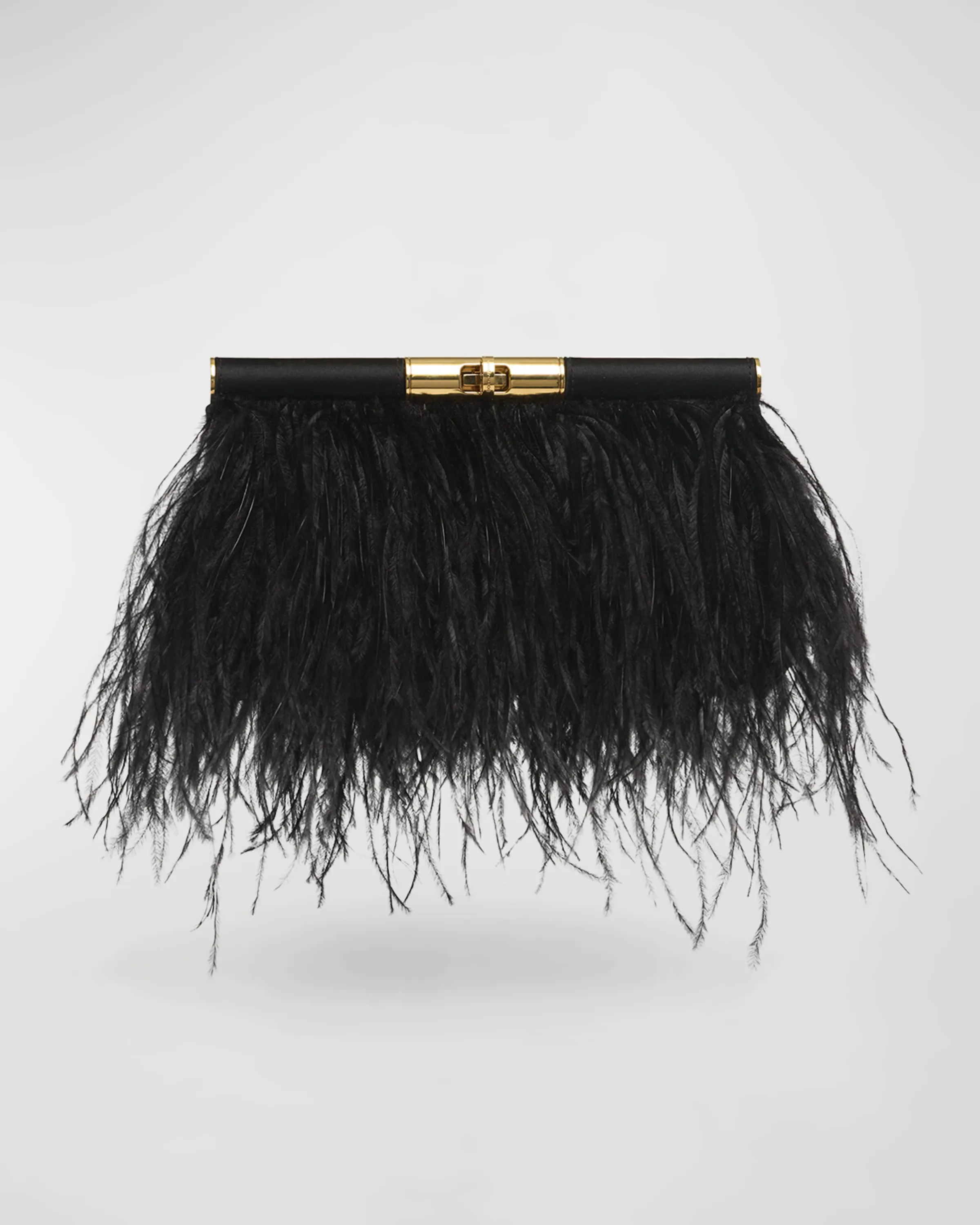 Marlene Medium Ostrich Feather Clutch Bag