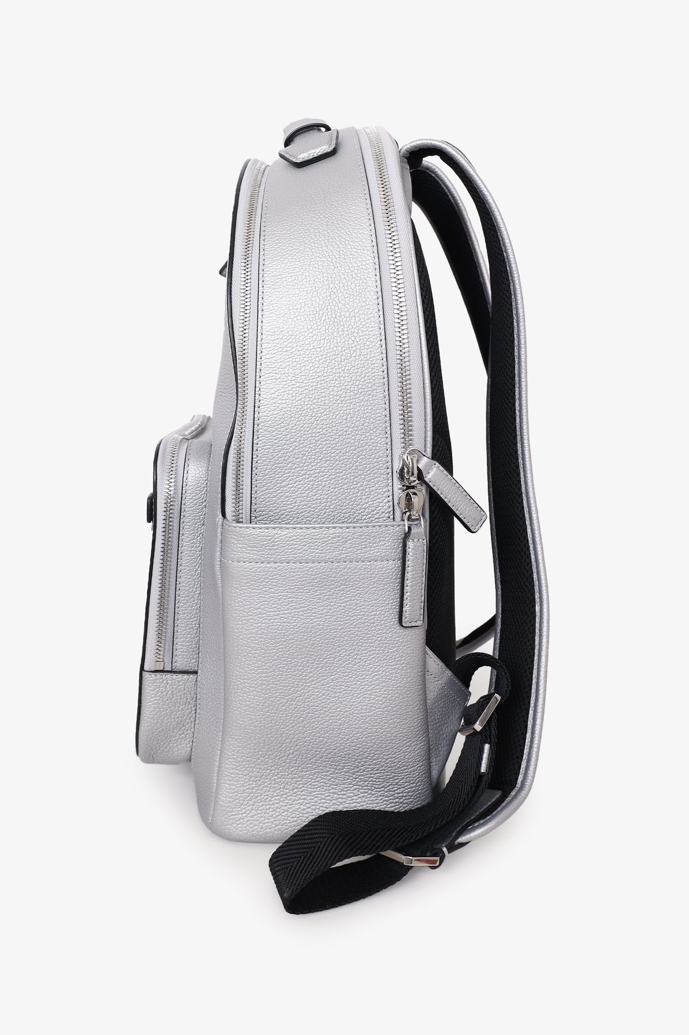 MCM Silver Metallic Large Stark Backpack