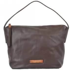 Medium Italian Leather Hobo Bag Brown : 044626 3R 14 NH