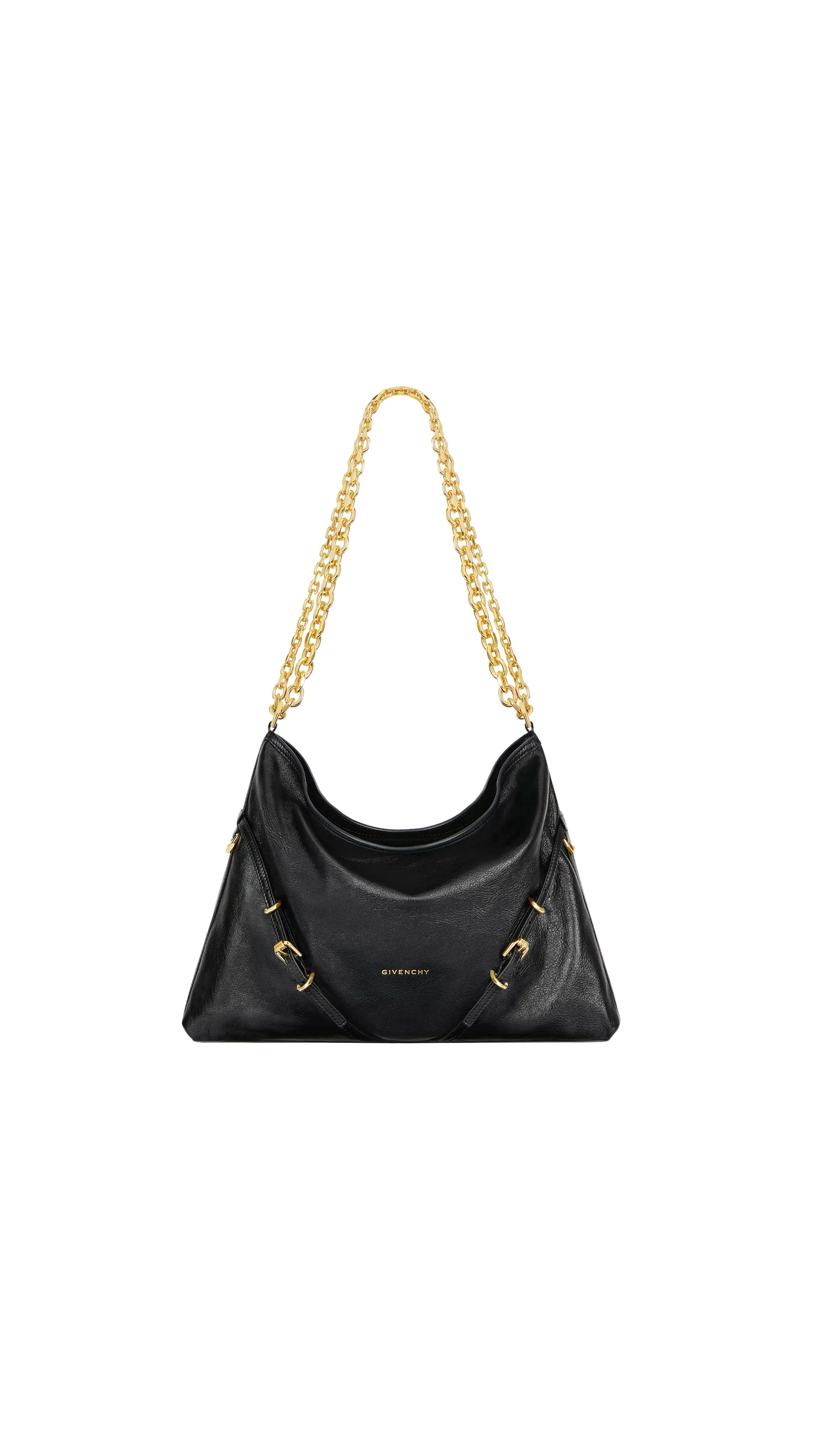 Medium Voyou Chain Bag In Leather - Black