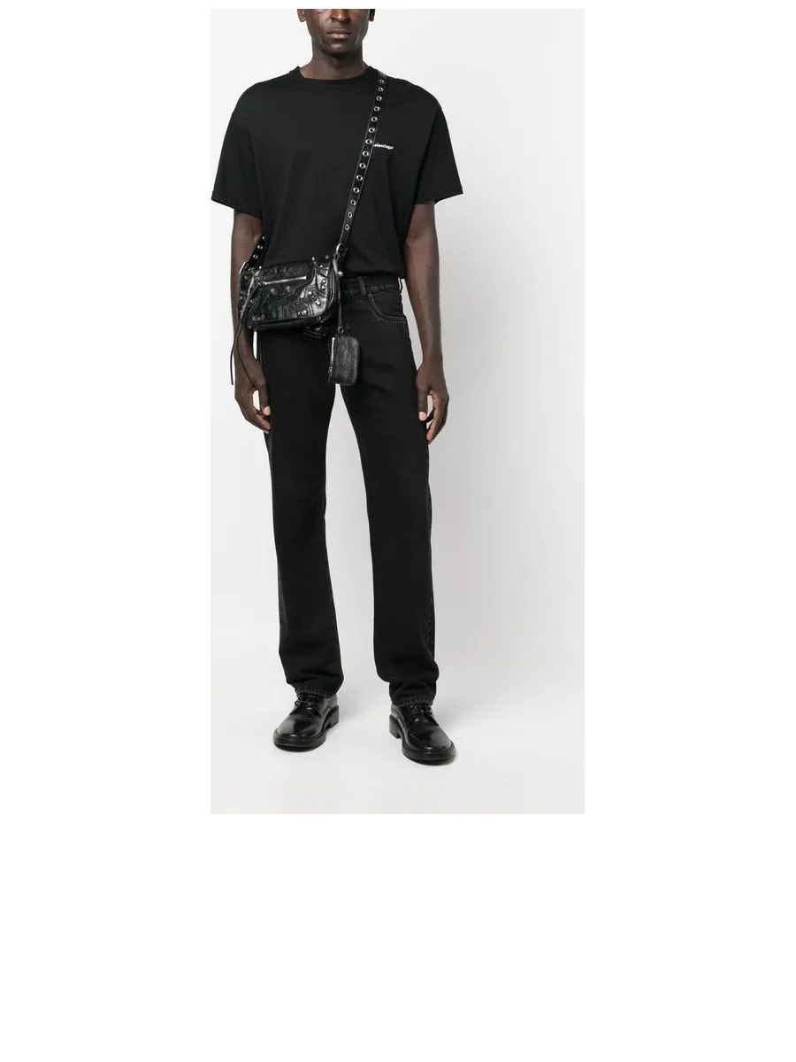 Men's Le Cagole Xs Flap Bag in Black