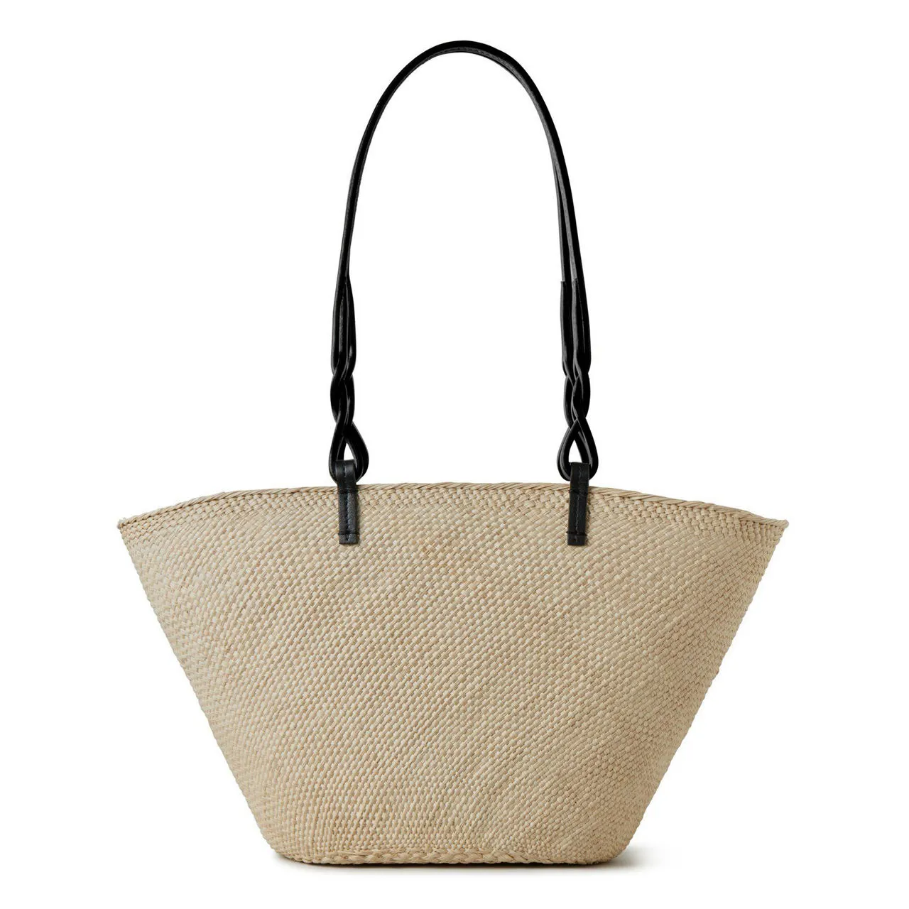 MULBERRY Raffia Basket Tote Bag - Natural-Black