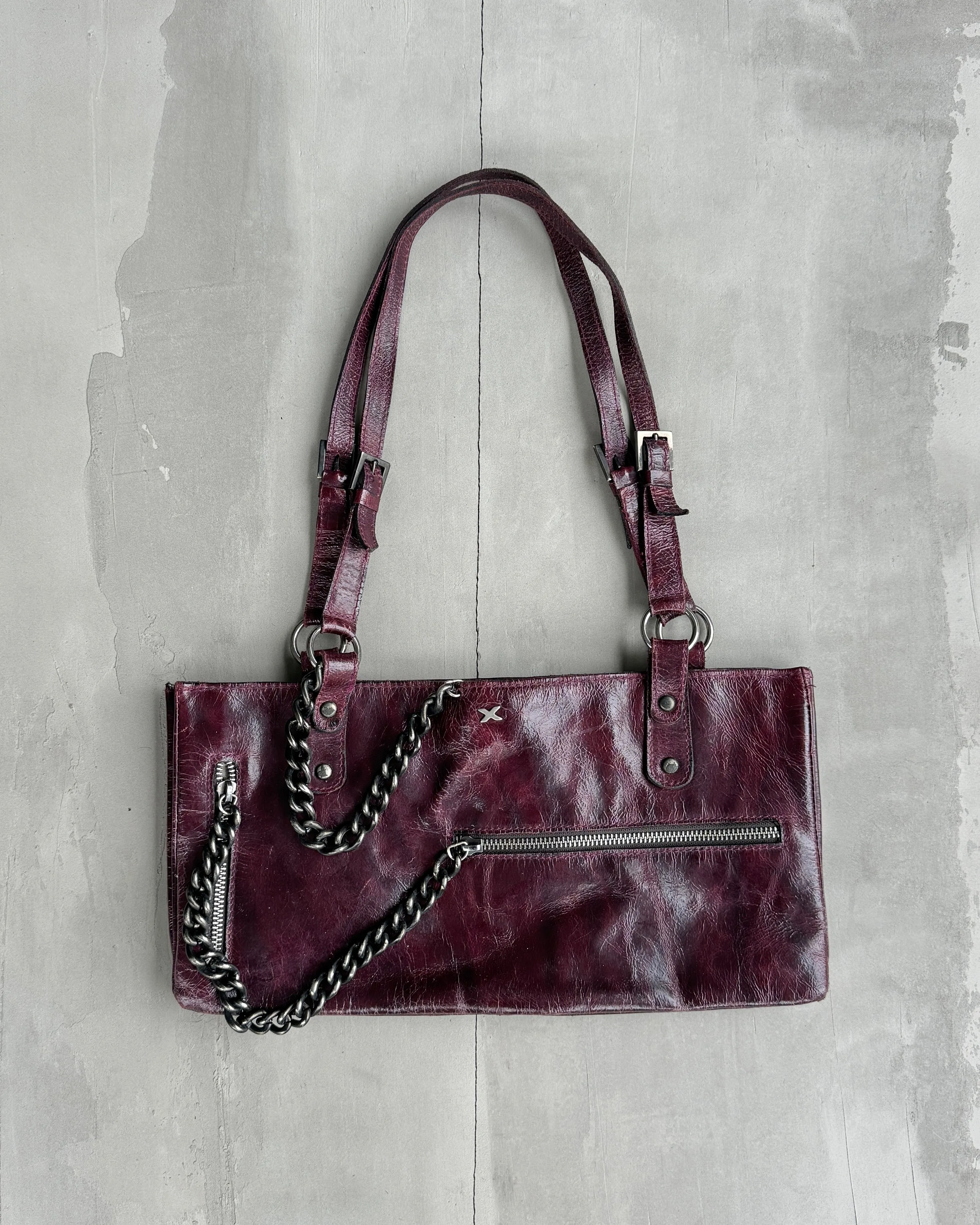 MUXART LEATHER & CHAIN BAG