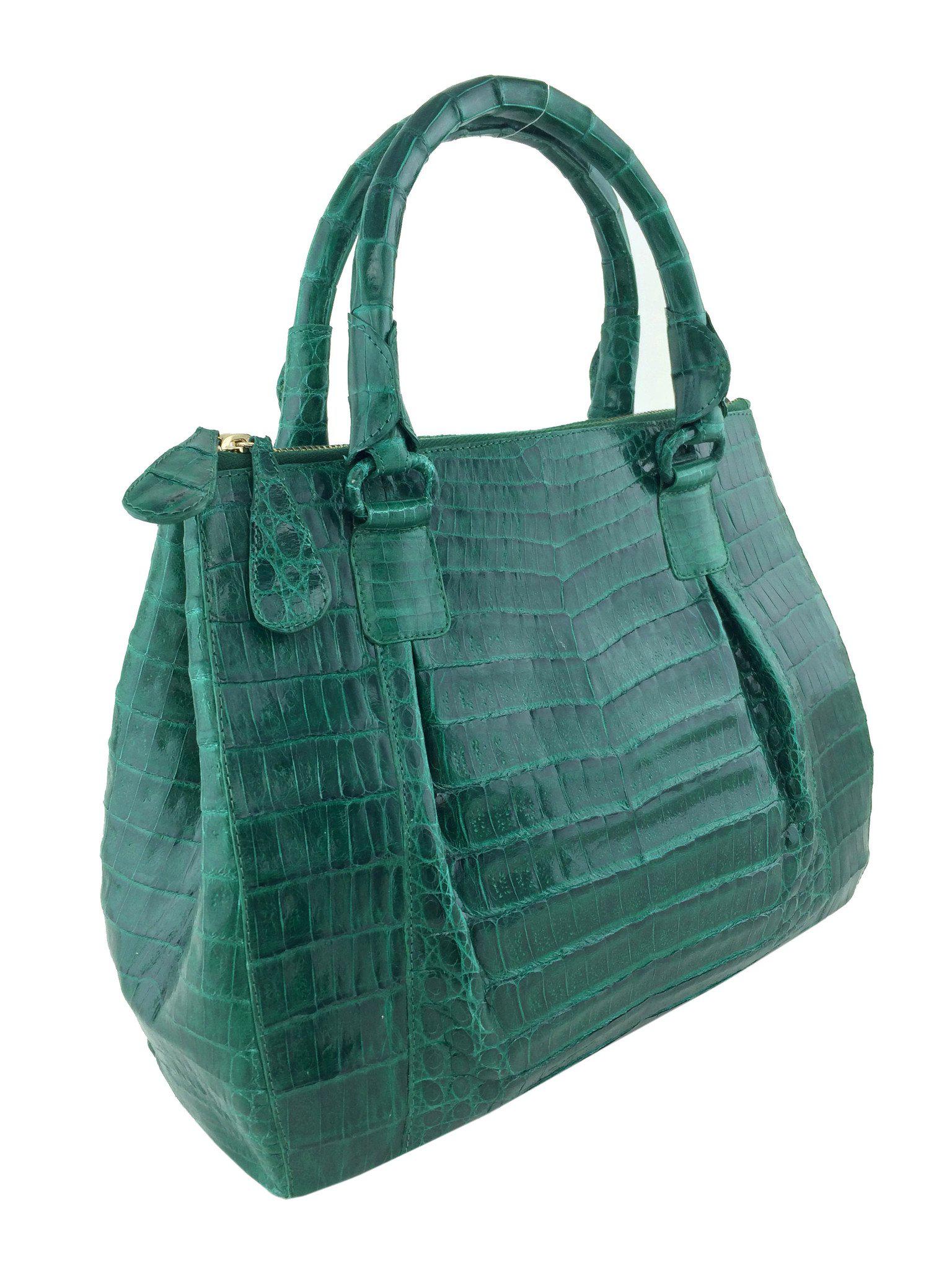 Nancy Gonzalez Double-Zip Crocodile Tote Bag