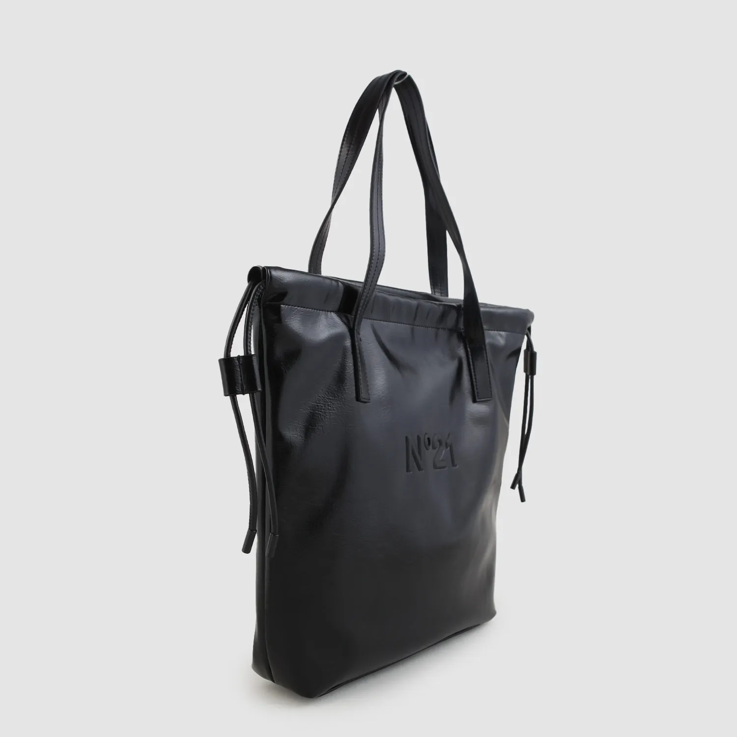 N° 21 Handbag Black Tote In Eco Leather Embossed